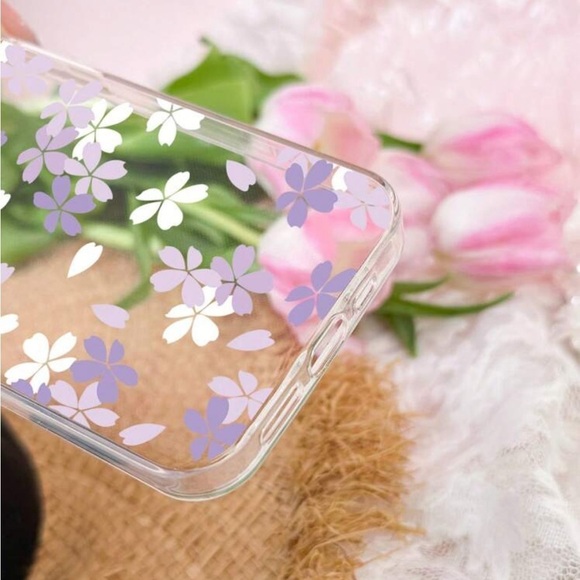 ⚠️Clearance iPhone 14/Pro/Pro Max Clear And Purple Phone Case - Picture 3 of 3